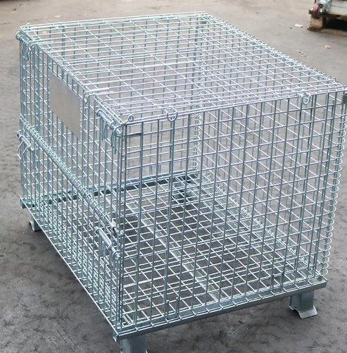Wholesale Price Heavy Duty Galvanized Steel Folding Storage Cage for Logistic Transportation