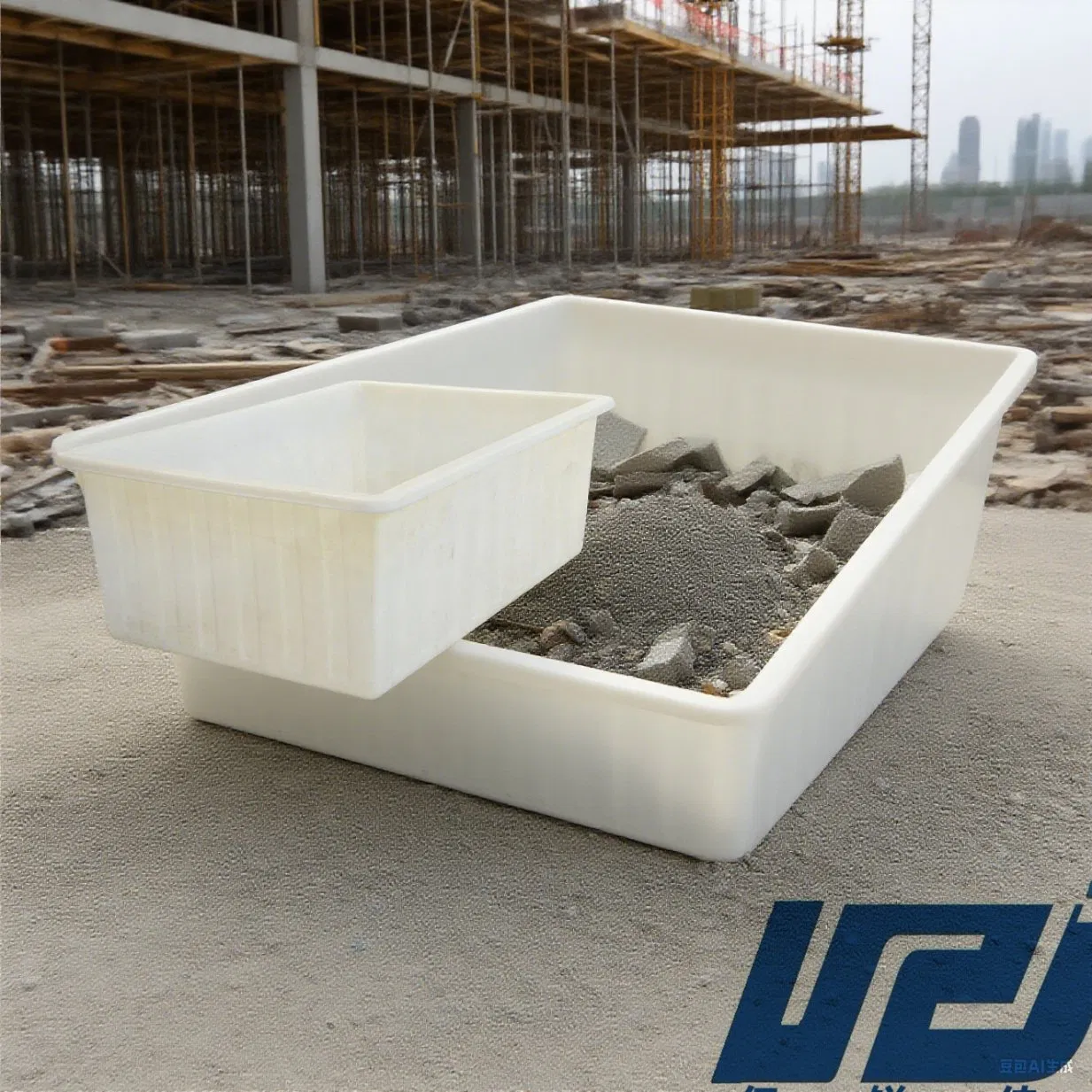PE Material Food Container Stool Container Plastic Square Container with Stackable Design Is Convenient for Logistics Transportation