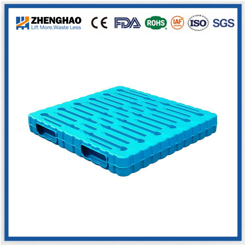 Blow Molding Double-Sided Plastic Pallet 1100× 1100mm Food Factory Wear-Resistant Impact Resistant Forklift Turnover Pallet