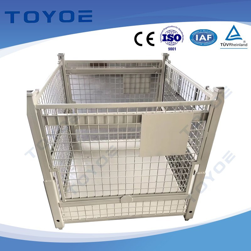 Sturdy and Durable Foldable Pallet Racking Storage Cage Metal Shelving for The Storage and Transportation of Fruits, Vegetables and Nuts