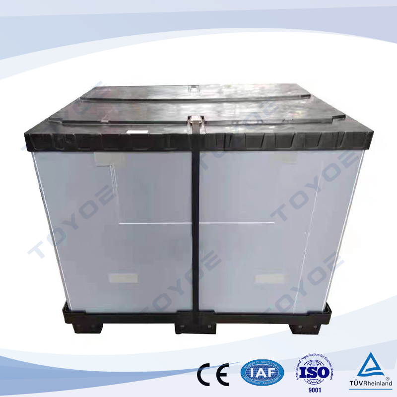 Convenient Loading Collapsible Durable Industrial Bulk Moisture-Proof Versatile Stackable Polypropylene Folding Storage Containers for Laptops