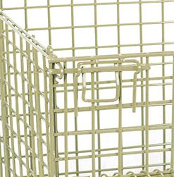 Wire Mesh Cage Galvanized Warehouse Container Foldable Metal Rolling Storage Cage