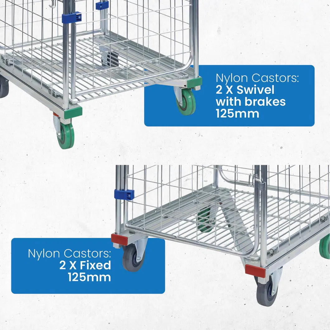 Storage Wire Mesh Roll Cage Trolley 9