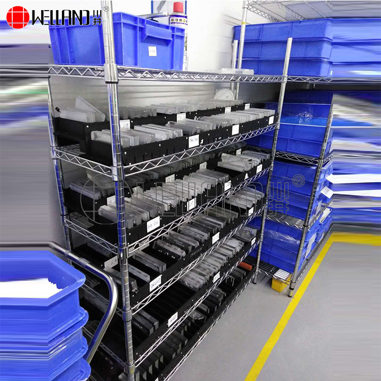 Metro 6 Layers Adjustable Chrome Steel Wire Shelves Industrial Warehouse Shelving Units