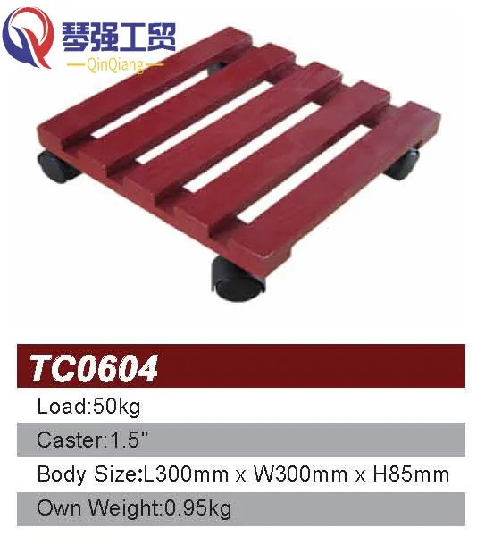 Wooden Flower Transport Platform Dolly