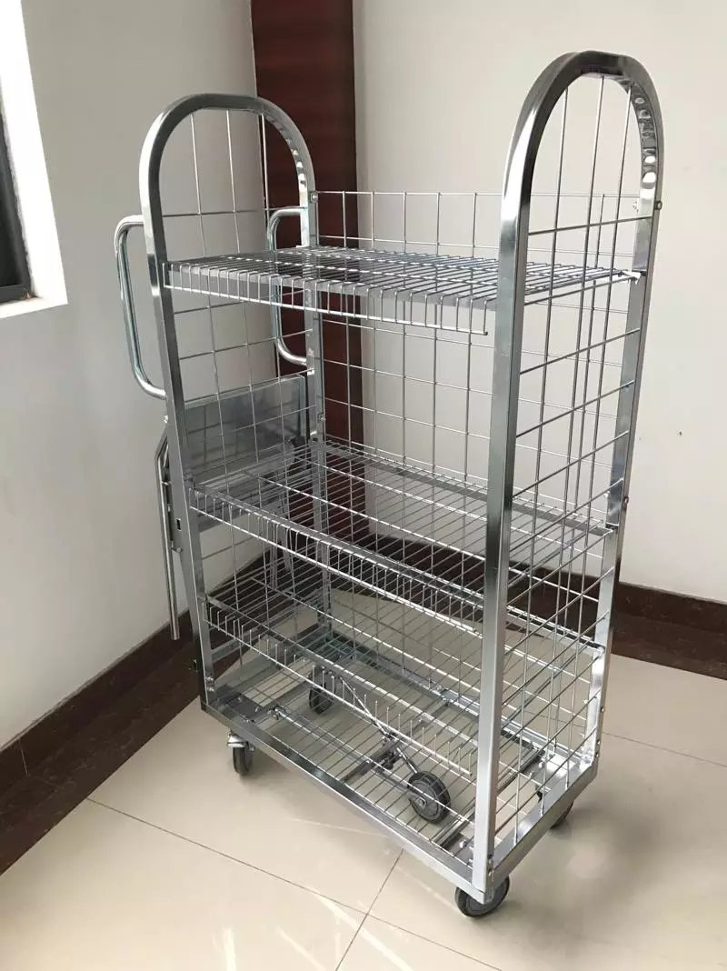 Logistic Warehouse Heavy Duty Platform Trolley and Foldable Picking Trolley