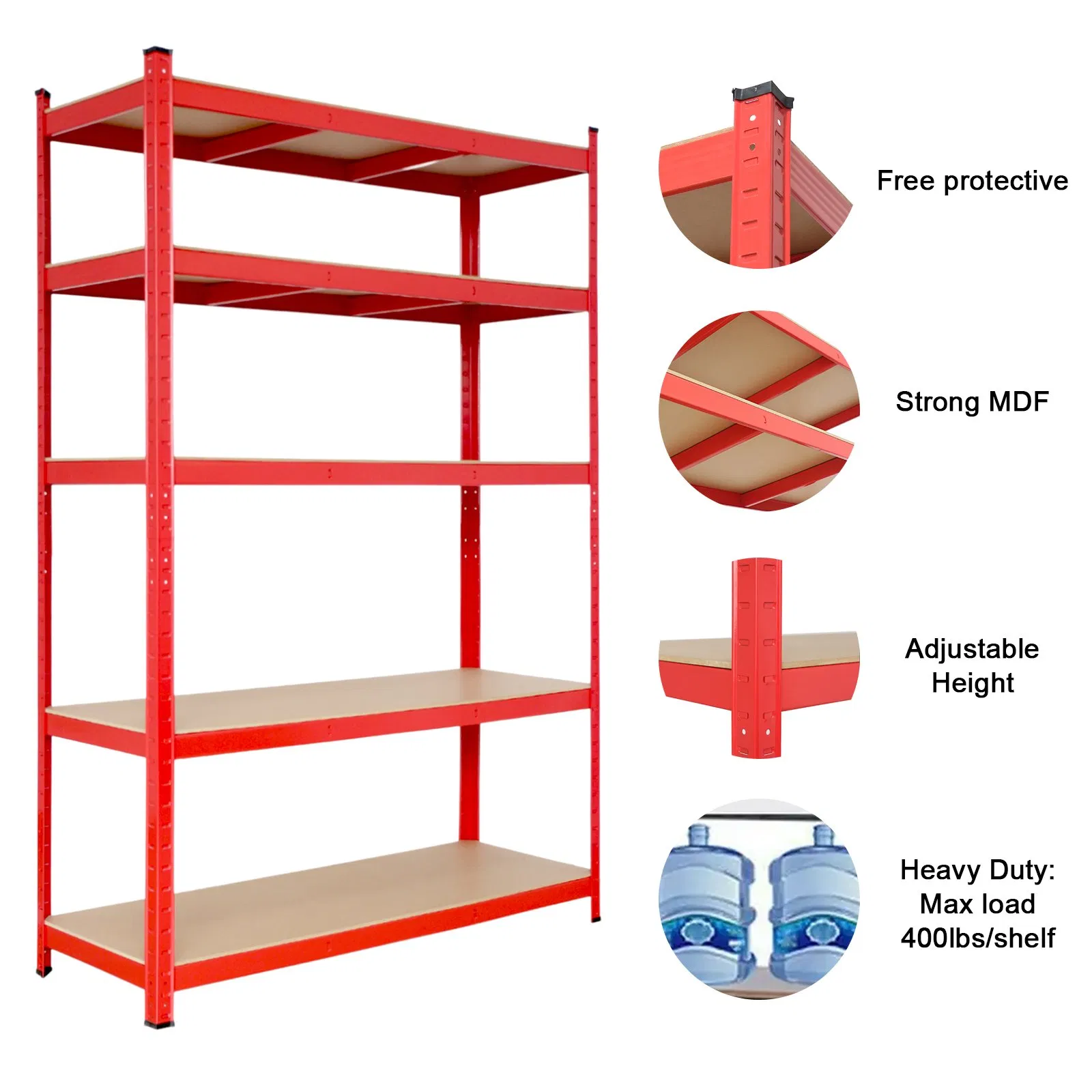 5 Layer Industrial Steel Boltless Garage Warehouse Rack Shelving Metal Home Tool Storage Shelves Supermarket Storage Rack