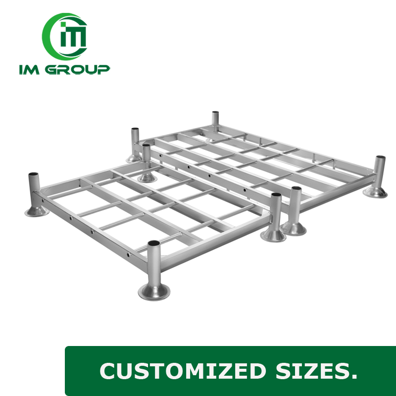 Large Heavy Duty Stackable Modular Post Pallet Steel Stillages for Cold Storage