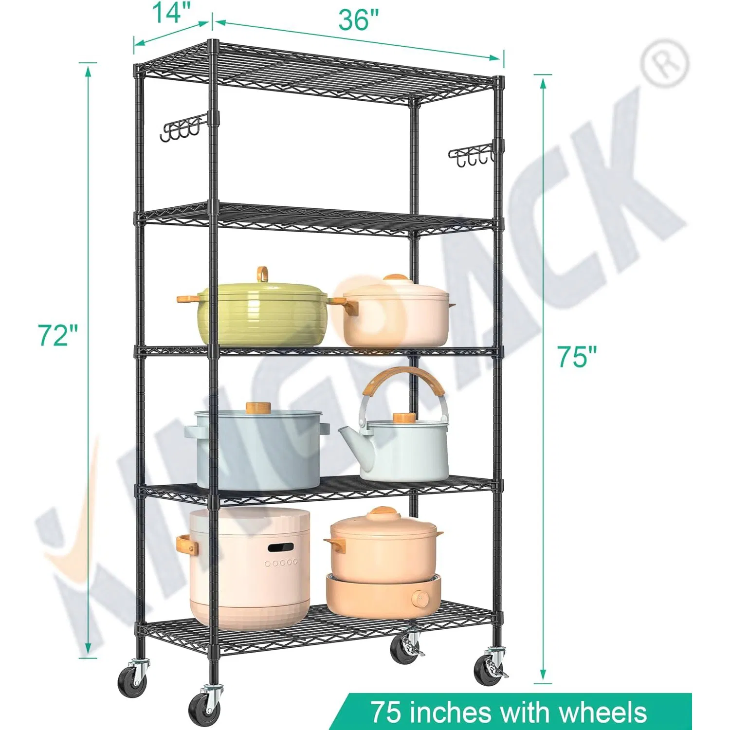 Industrial-Grade Wire Shelving Units with 250kg Weight Capacity for Bulk Storage