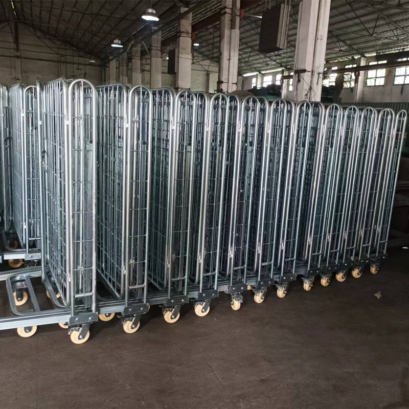 Quick Fold Logistics Metal Storage Cage for Temporary Storage Yards