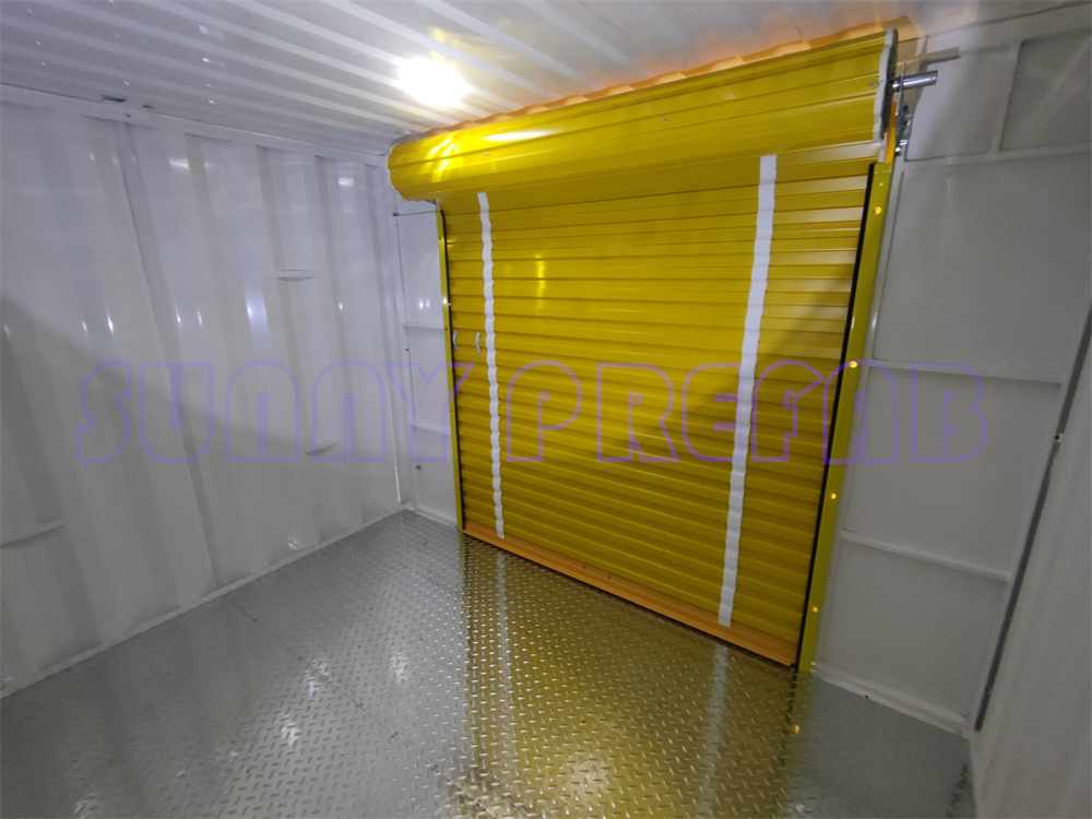 Two Rolling Doors Partition Demountable Fast Assemble Portable Storage Container Self Storage