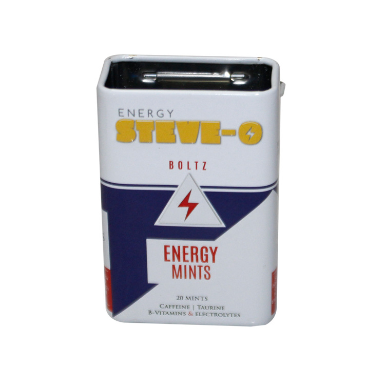 Custom Logo Tinplate Cigarette Box Flip Top Sugar Chewing Gum Iron Box Candy Packaging Iron Box