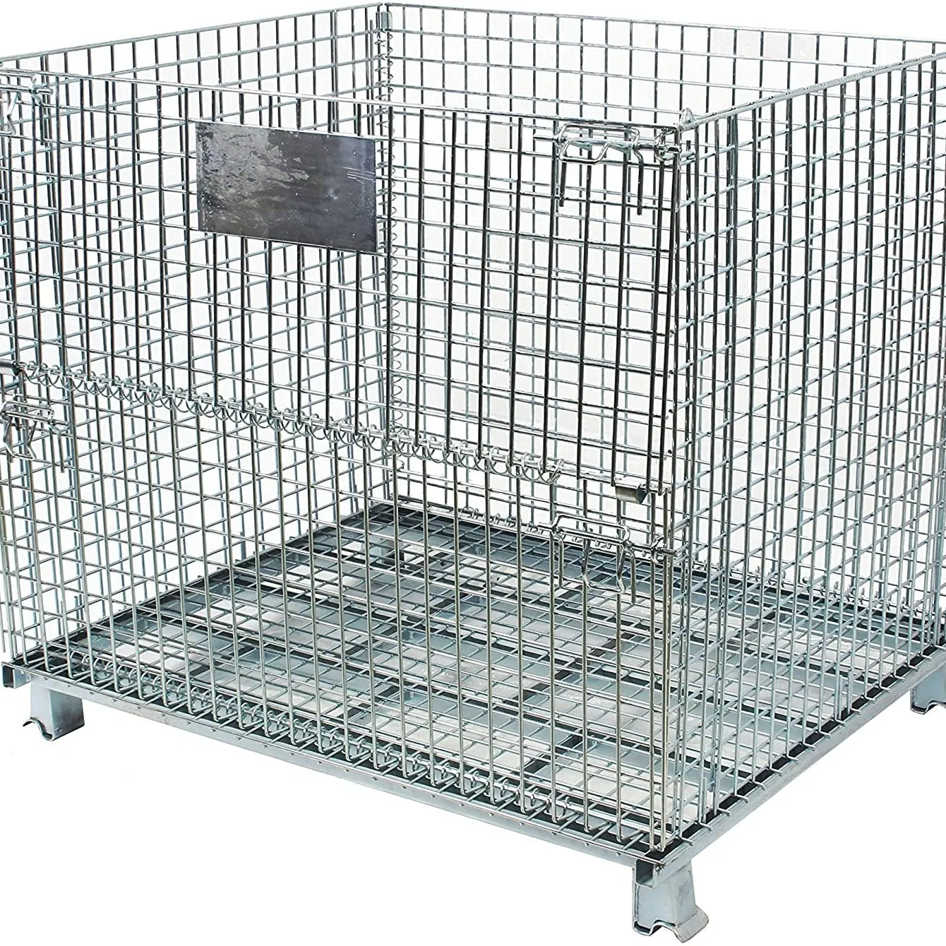 Hsj Heavy Duty 1500kg 1200*1000*1000mm Heavy Duty Foldable Collapsible Container/ Pallet Boxes Stackable Mesh Storage Cages Pallet
