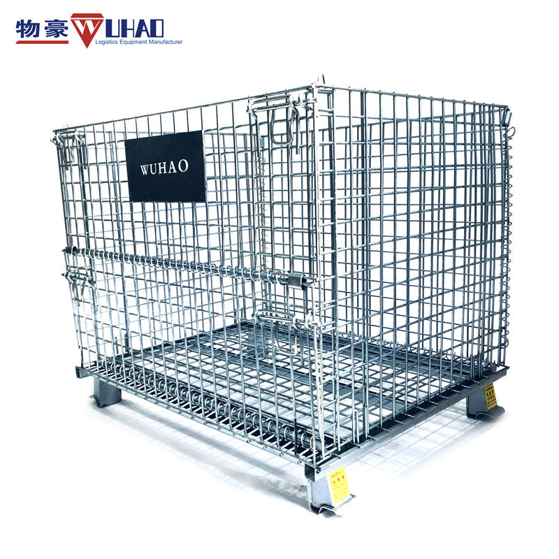 Folding Wire Mesh Storage Cage for Auto Parts