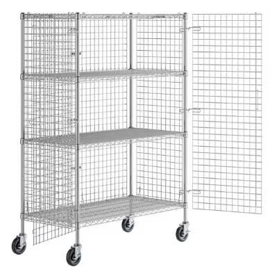 Heavy Duty 4-Tier Adjustable Wire Shelving Unit for Industrial Use Wire Shelving