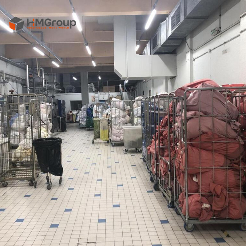 4 Sides Warehouse Logistics Steel Insulated Portable Foldable Laundry Trolley