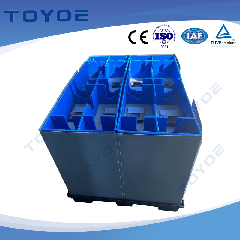 China Goods Heavy Duty Stackable Collapsible Foldable Plastic Crate Storage Bin with Lid for Solar Panel