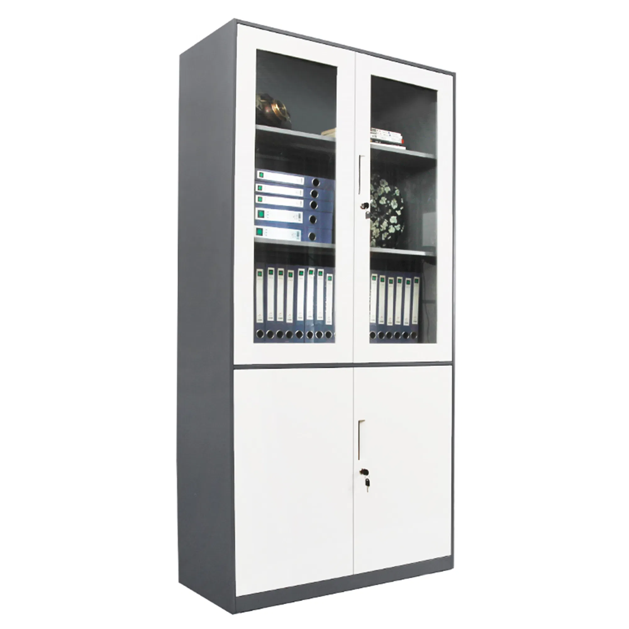 Metal Glass Door Cupboard Steel Office Furniture File Storage Cabinet