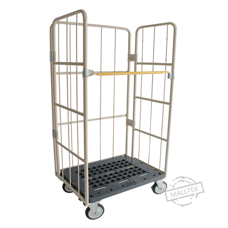Galvanized Warehouse Handling Trolleys, Metal Cage Trolleys for Picking Goods.