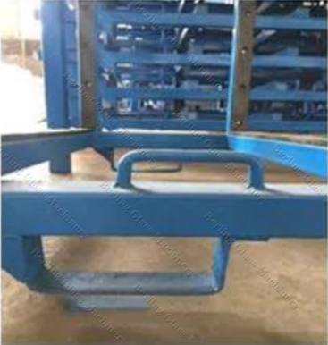 Mobile a Frame Glass Storage Rack with Lockable Casters for Stability