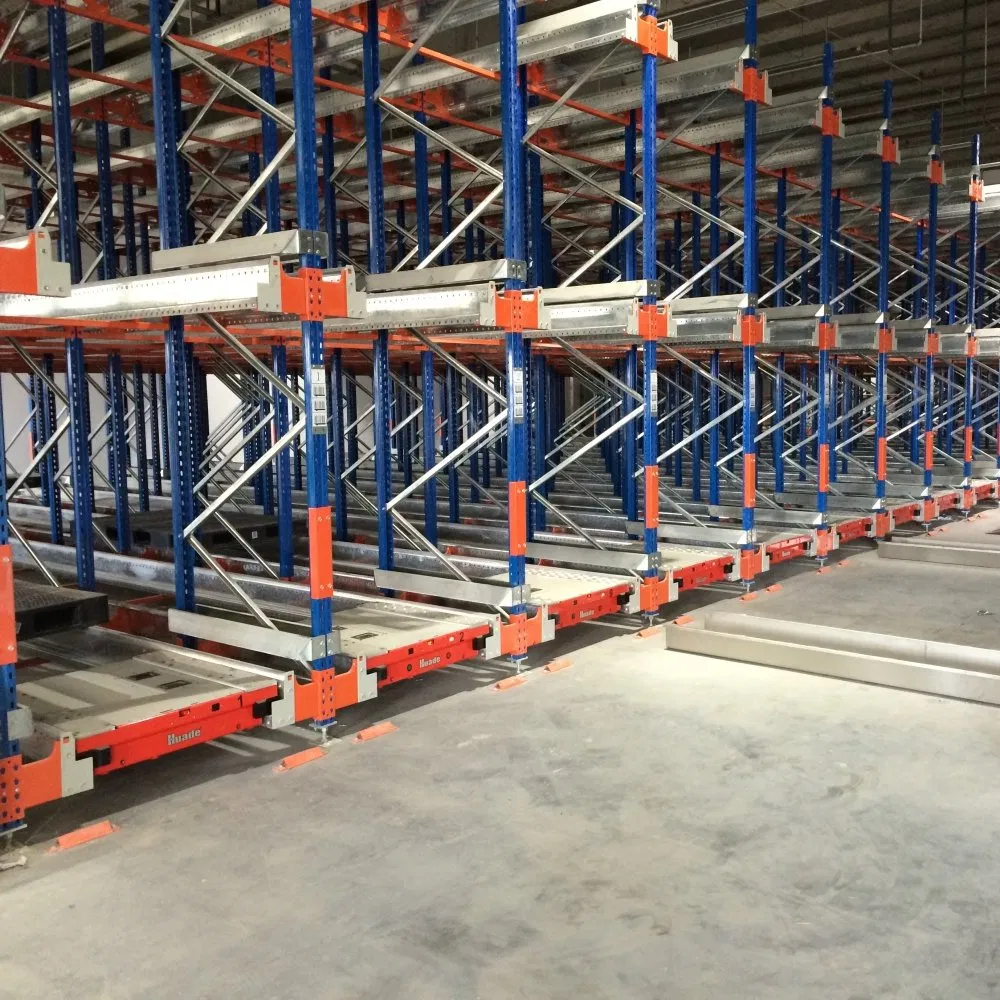 High Density Storage Radio Shuttle Shelf Warehouse Semi-Automatic Pallet Racking System