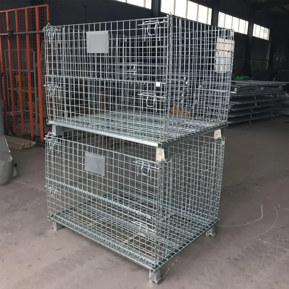 Heavy Duty Steel Collapsible Wire Storage Stillage for Warehouse Storage
