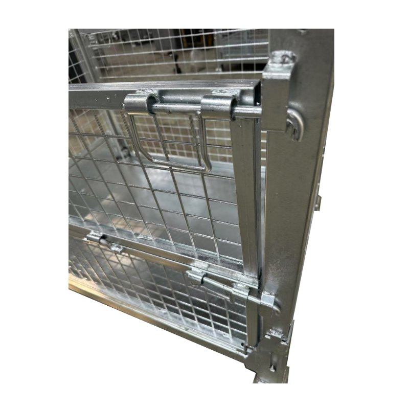 Heavy Duty Basket Steel Stillage Storage Rack Wire Mesh Cage Metal Pallet