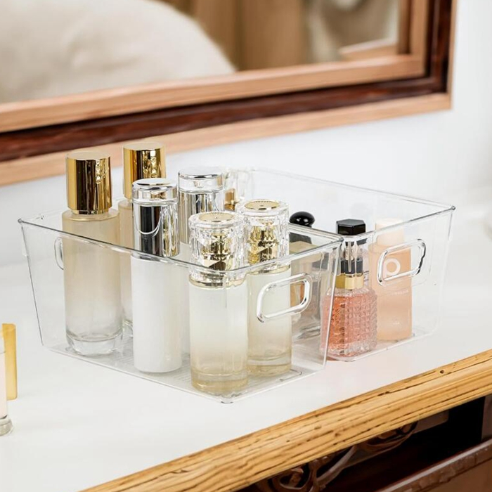 Clear Plastic Pantry Organization Food Makeup Storage Bin