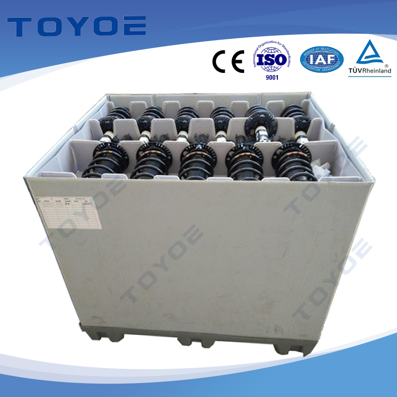 China Goods Heavy Duty Stackable Collapsible Foldable Plastic Crate Storage Bin with Lid for Solar Panel