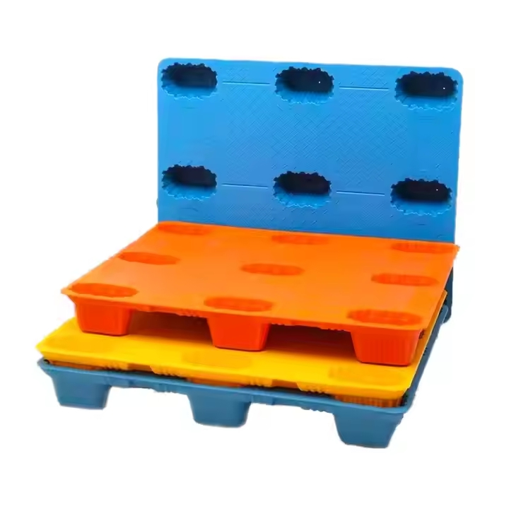 Double-Sided Plastic Pallet with Thickened Mesh Flat Turnover for Logistics Storage Wholesale From Manufacturer Pallet Sleeve Box