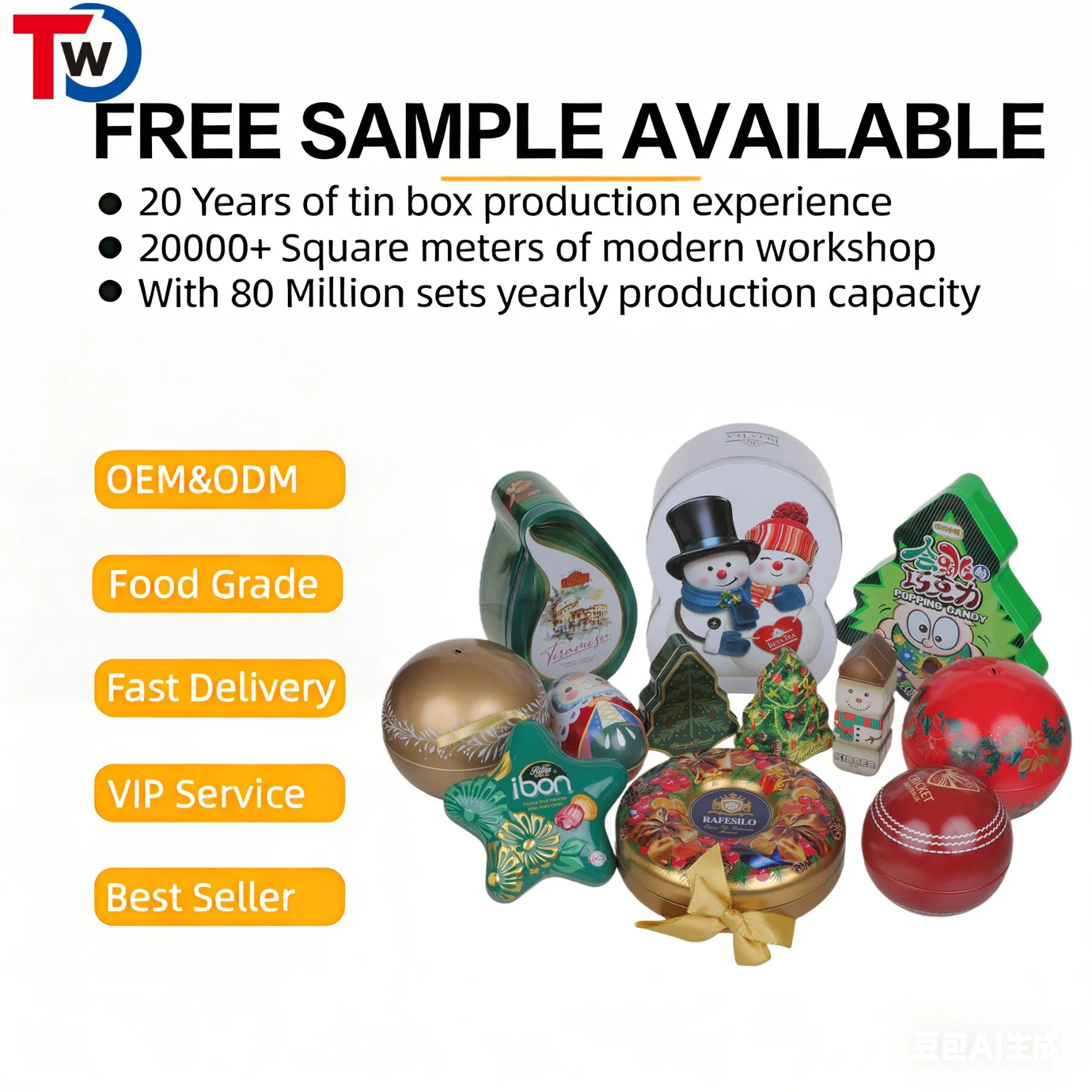 High-Sealing Food-Grade Small Canister Packaging Iron Tin Box