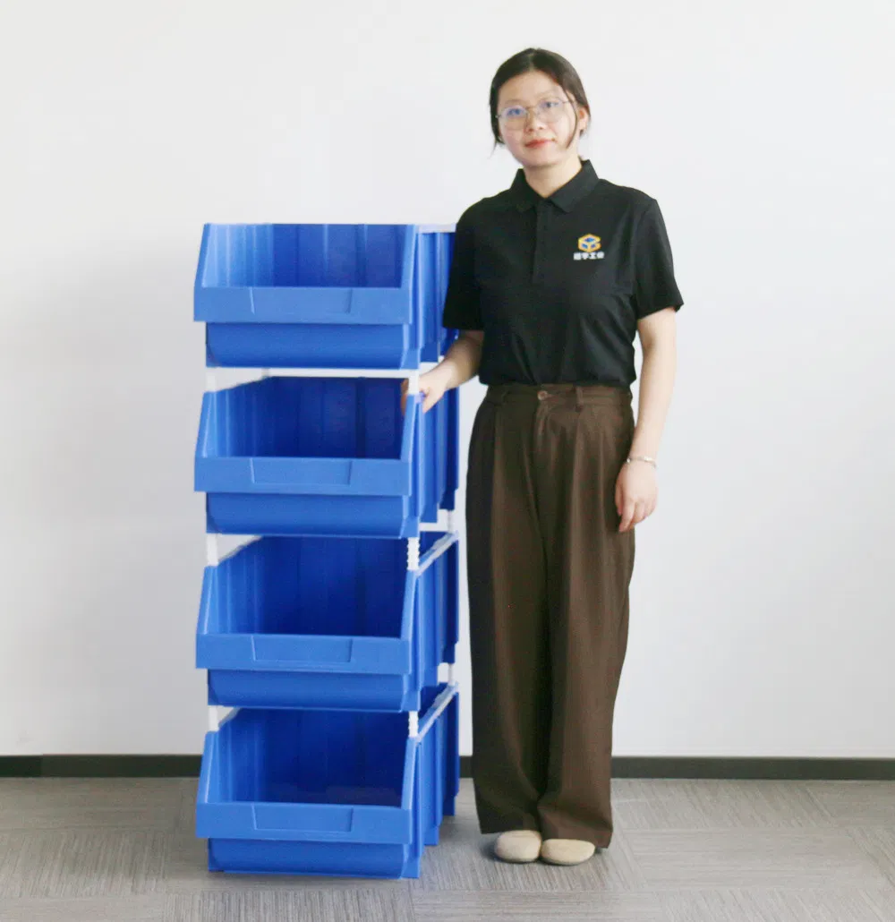 Warehouse Plastic Stackable Storage Bins for Garment and Beauty