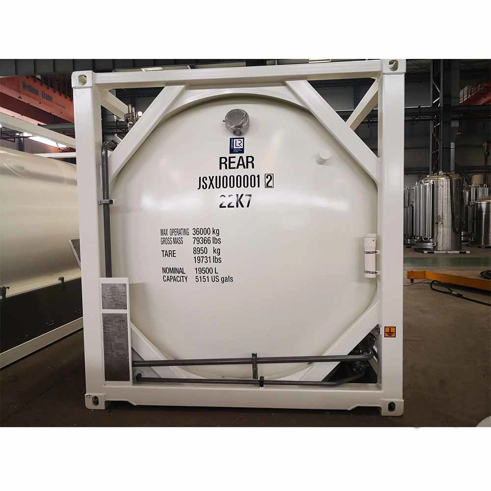 T75 21m3 Cryogenic Gas Shipping ISO Tank Container for Bulk Storage Cargo LNG Carbon Dioxide CO2 Lox Lin Lar