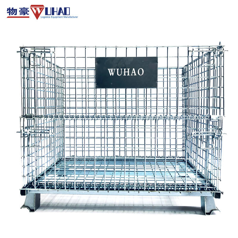 Folding Wire Mesh Storage Cage for Auto Parts