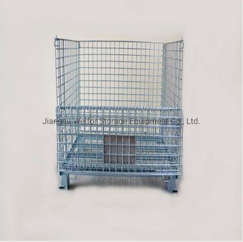 Heavy Duty Steel Collapsible Wire Mesh Pallet Stillage for Warehouse Storage
