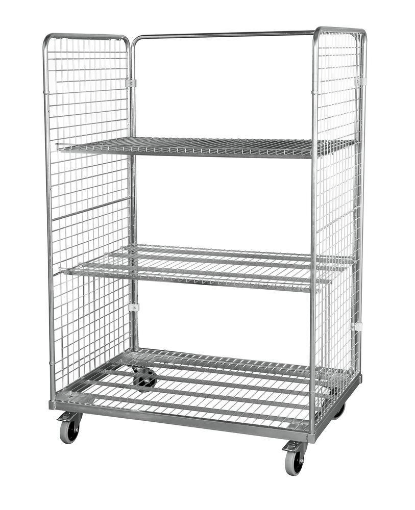 Warehouse Workshop Folding OEM Laundry Picking Roll Cage Cart Trolley