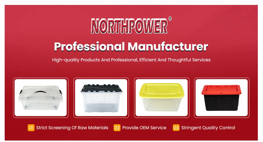 Plastic Storage Bins Household Items Tote Box