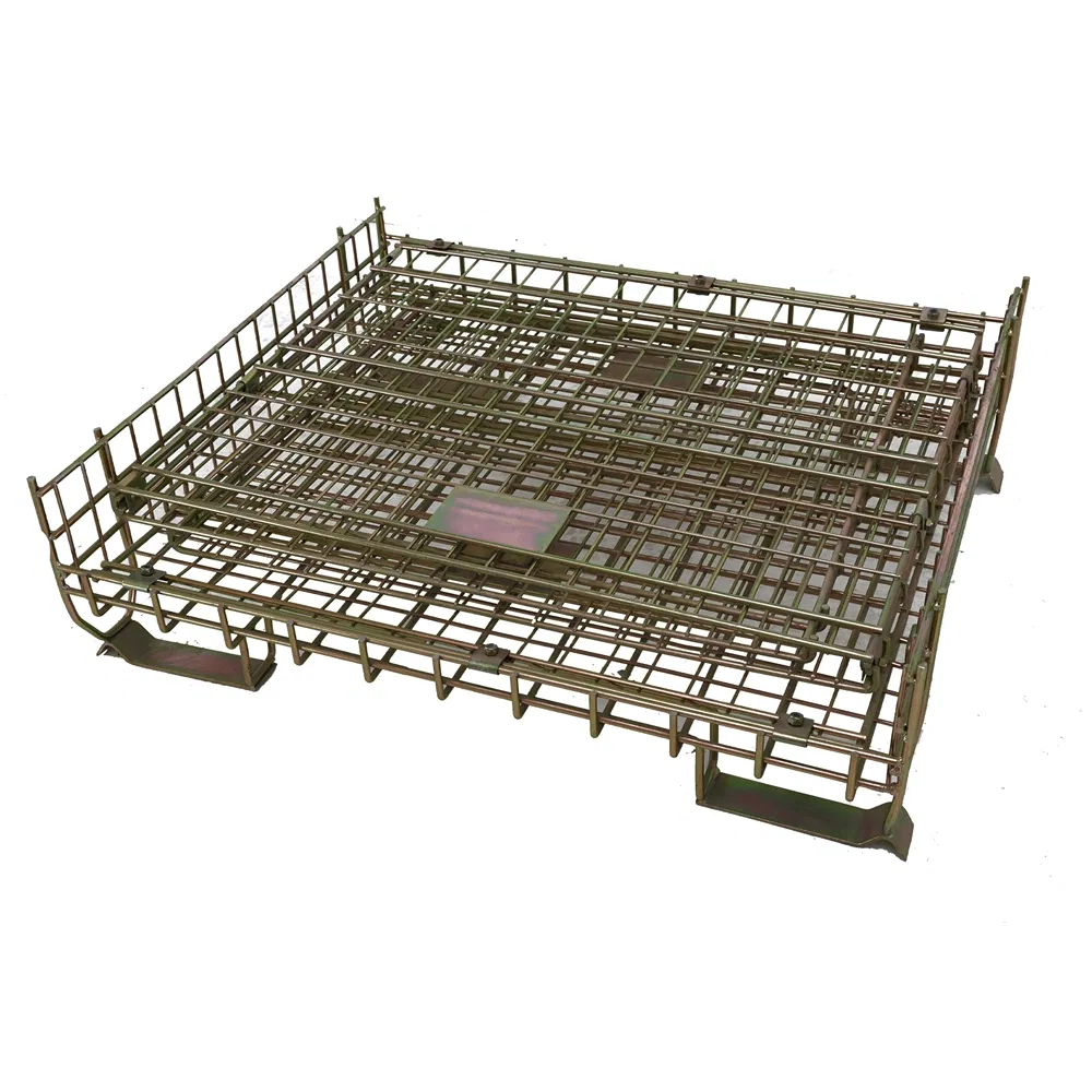 Heavy-Duty Metal Storage Pallet Cage for Efficient Organization