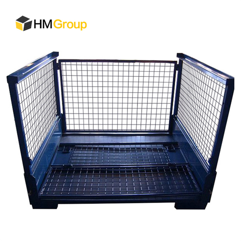 Welded Warehouse Folding Forklift Steel Wire Mesh Stillage Container Bin