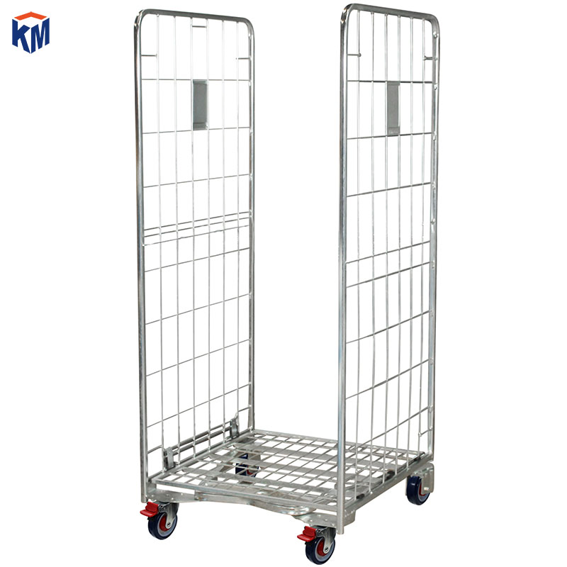 Factory Direct Mobile Heavy Turnover Drivers Push The Grid Folding Express Sorting Car Logistics Trolley Wholesale