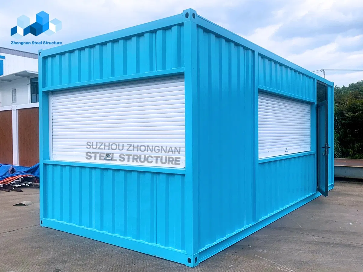 Wholesale Custom Steel Modular 20FT Container Store with 3 Rolling Shutter Window Factory