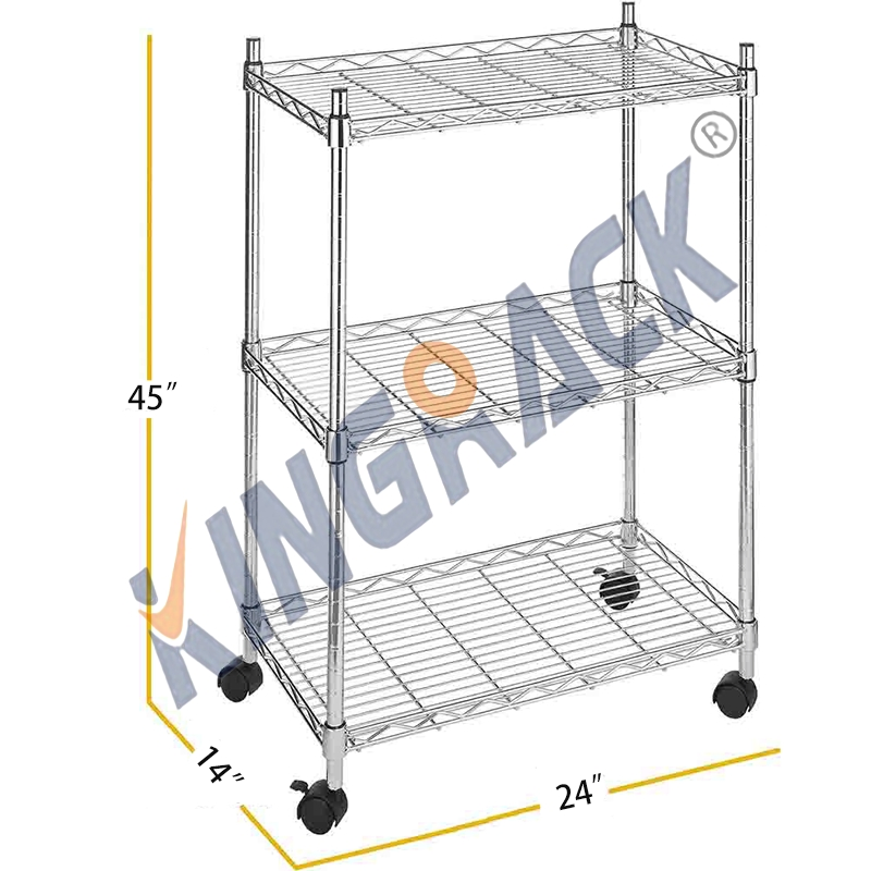 Industrial Black Rack 24"X14"X45"Tool Garage Storage Unit Storage Shelves &amp; Units