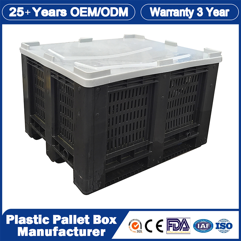 1200X1000X760mm Heavy Duty Large Hard Solid Rigid Euro 100% HDPE Stackable Bulk Storage Containers for Sale