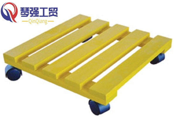 Wooden Flower Transport Platform Dolly in Garden Moving Hand Pull Cart