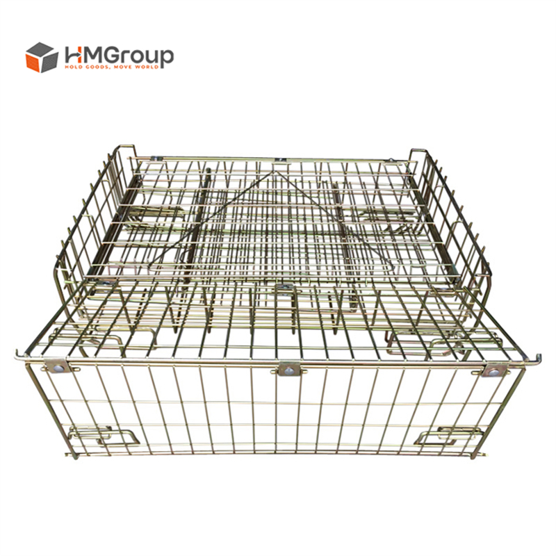 Galvanized Welded Warehouse Industrial Wine Storage Portable Wire Mesh Cage