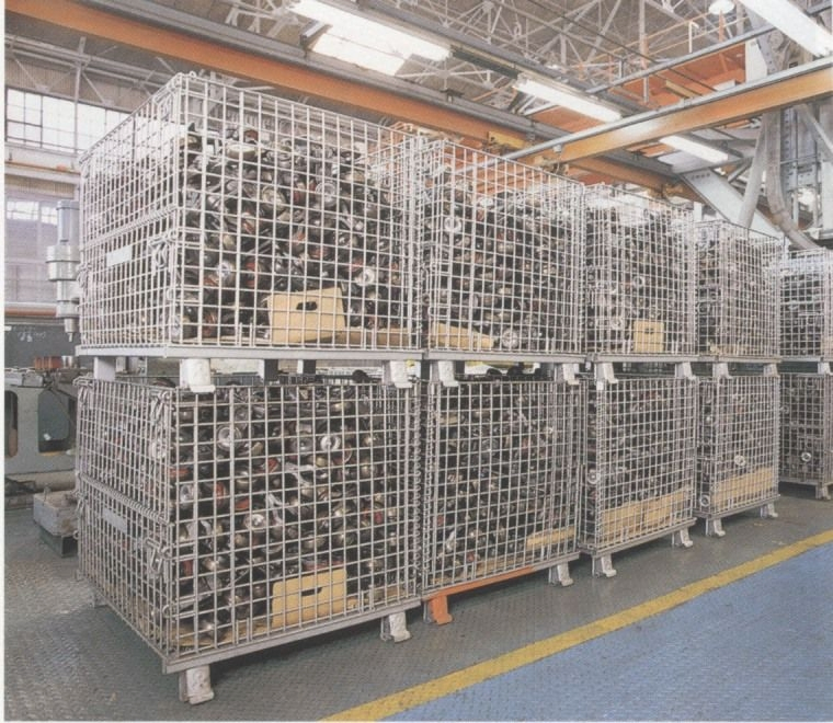 Stackable Collapsible Steel Wire Mesh Pallet Stillage with Heavy Duty