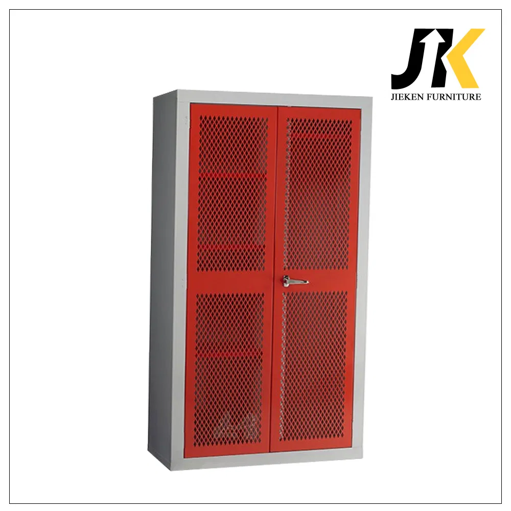 Mesh Door Metal Storage Cabinet Lockable Steel Office Cupboard Steel Tool Cabinet Locker
