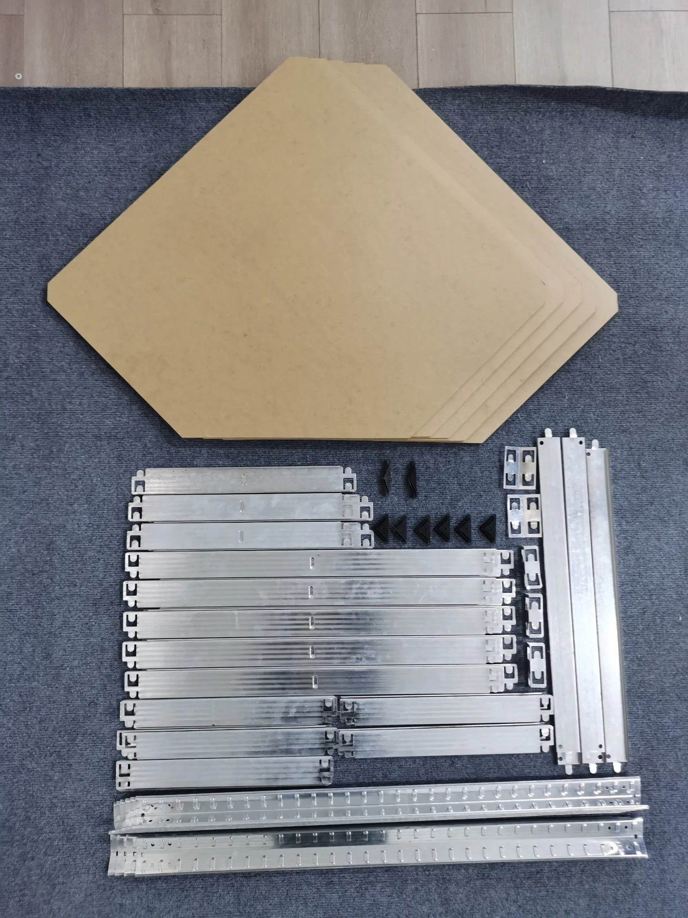 Adjustable Industrial Corner Shelving Unit for Workshop