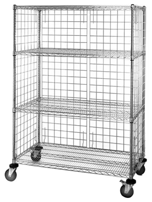 Heavy Duty 4-Tier Adjustable Wire Shelving Unit for Industrial Use Wire Shelving