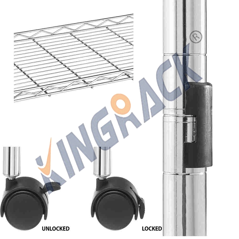 Industrial Black Rack 24"X14"X45"Tool Garage Storage Unit Storage Shelves &amp; Units